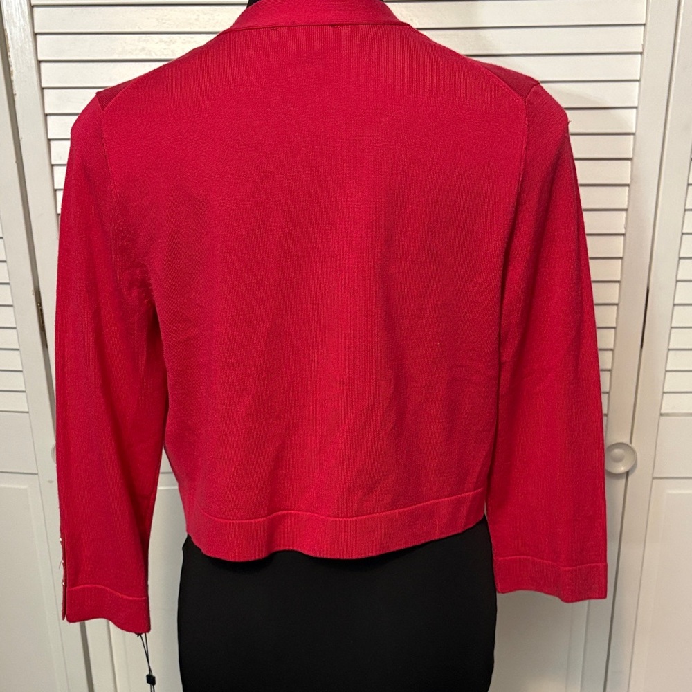 Tommy Hilfiger Raspberry Colored Women's Cardigan - Picture 3 of 4